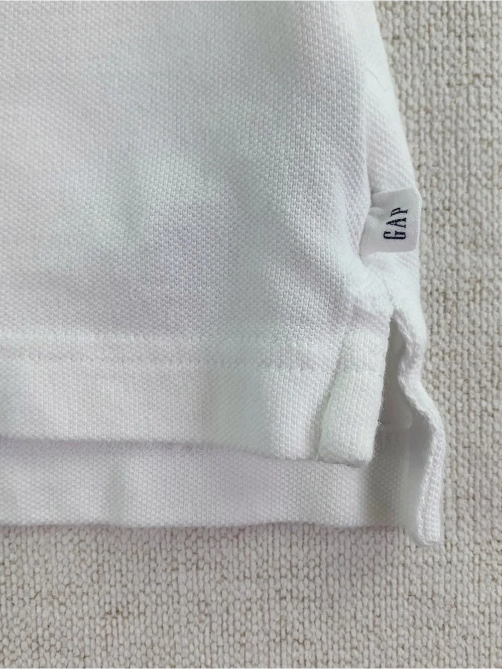 GAP boy's White Short Sleeve Polo shirt  solid size XL 100% cotton uniform